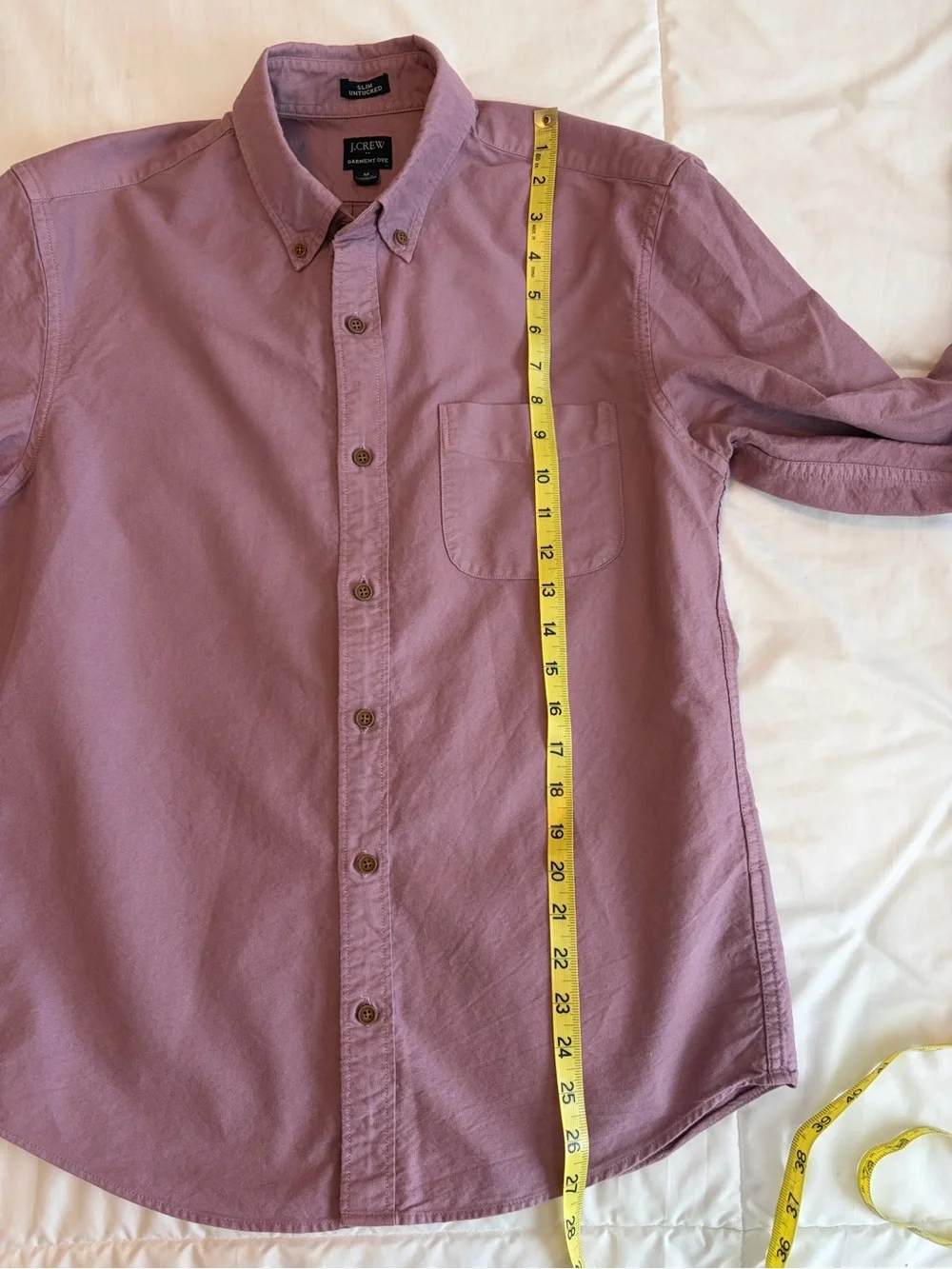 J.Crew Slim Untucked Button Down Shirt Medium Casual Preppy Fraternity Z18